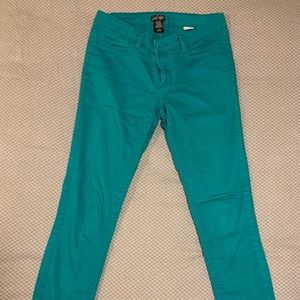 Teal jeans